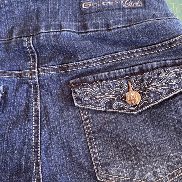 Golden Girls Womens Stretch Denim Pullon Jeans sz 10 Embroidered Bootcut Comfort - Picture 4 of 7